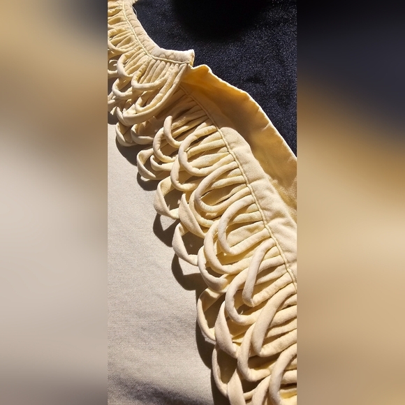 Talbots Unique Size 16 Yellow Sleeveless Ruffle Top - Picture 7 of 9